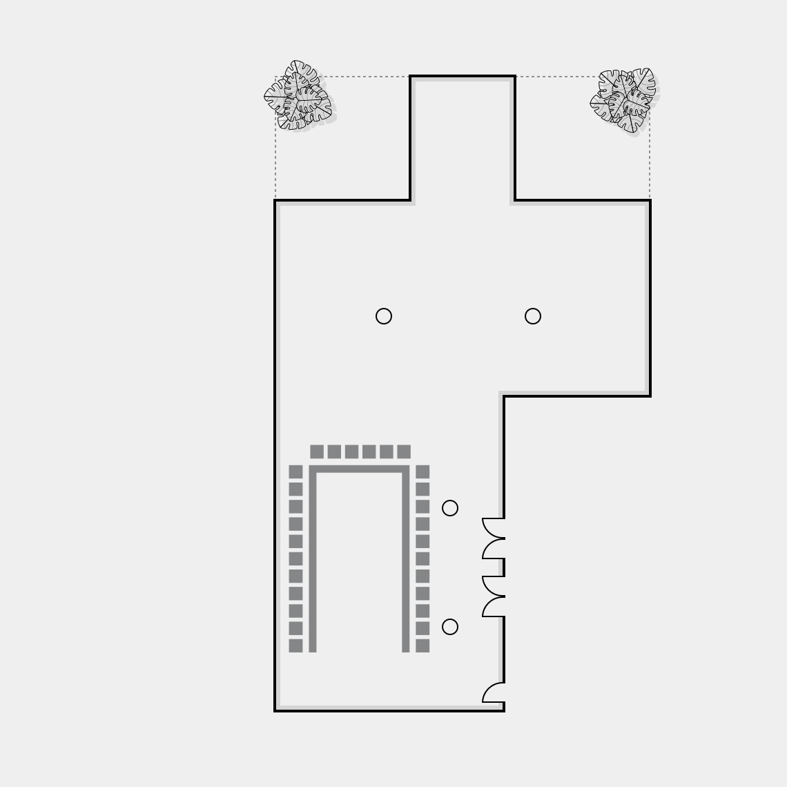 Foto del plano de sala Almirante Guillermo Brown forma U